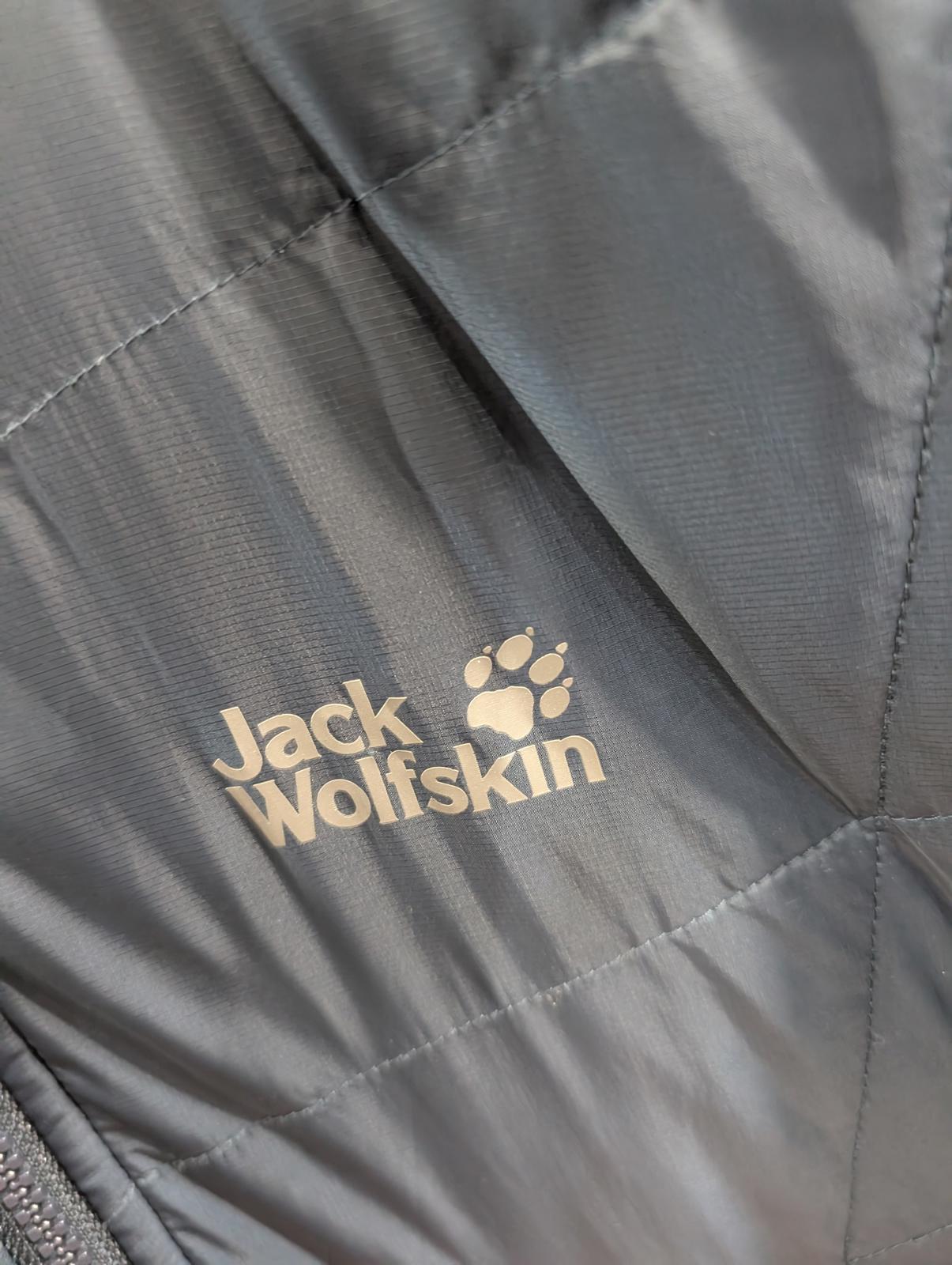 Jack Wolfskin Jacket Mens Size Medium Thermosphere Night Blue Grey Navy Full Zip