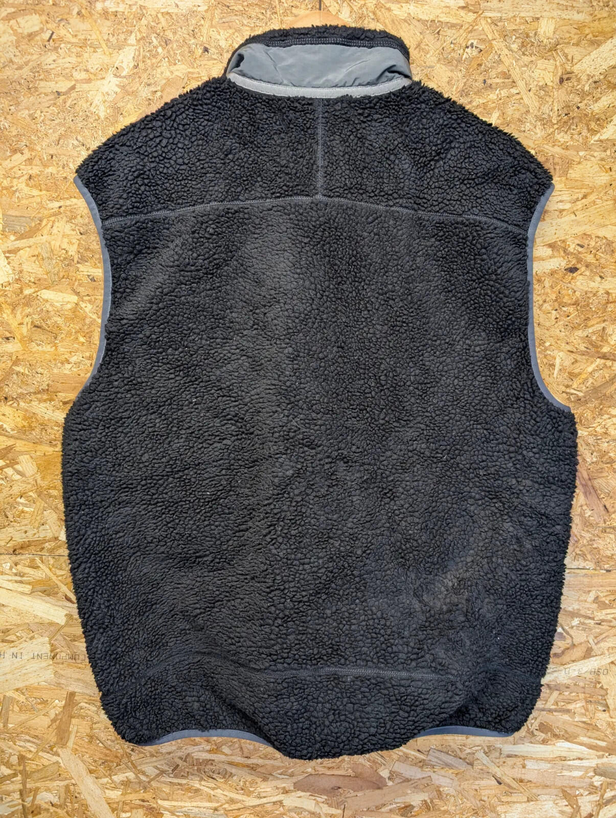 Patagonia Retro-X Vest Fleece Mens XL Black Deep Pile Full Zip Borg Sherpa Gilet