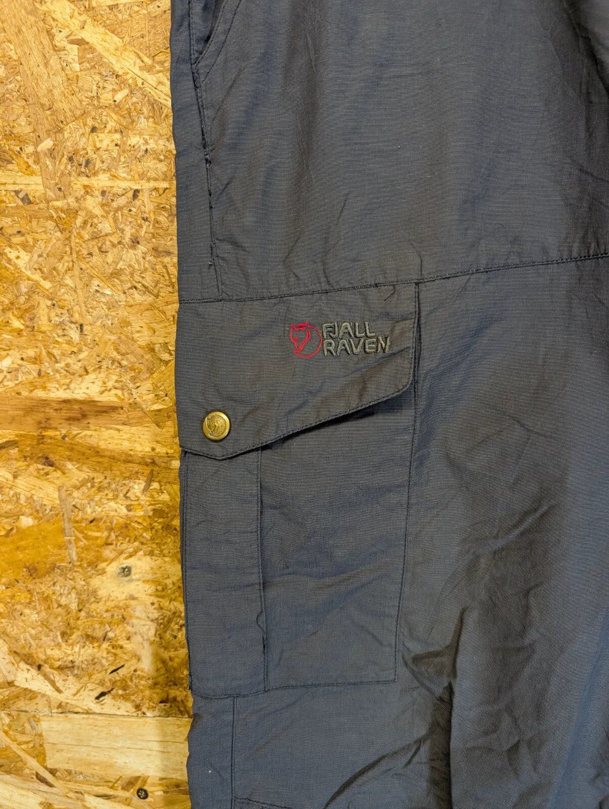 Fjallraven Cargo Trousers Mens W34 L34 Dark Grey Cotton Straight Hiking Walking