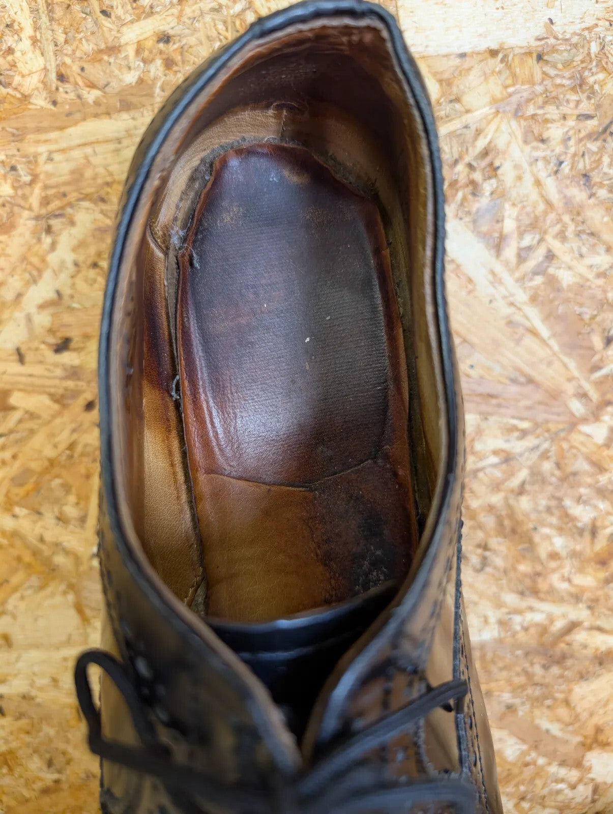 Dr Martens 3989 Brogue Oxford Shoes Mens UK8 Black Leather Wingtip Lace Up Retro