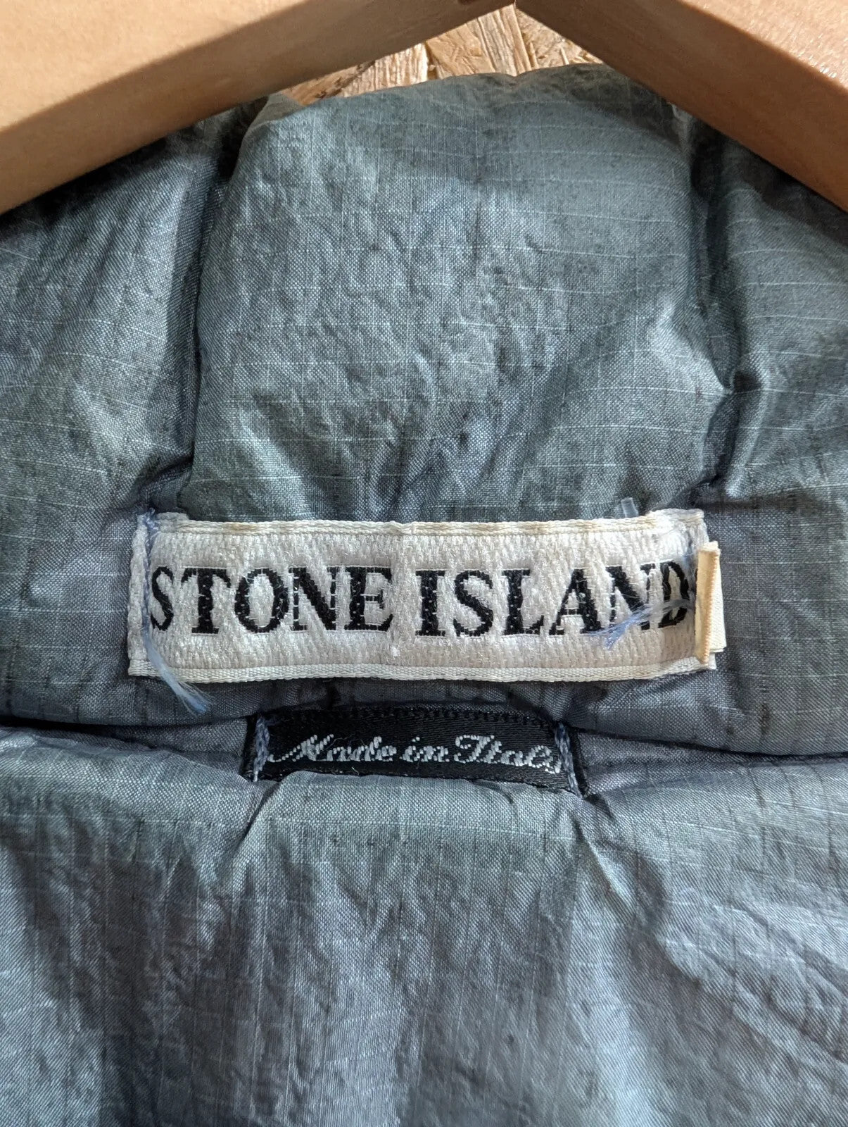 Vintage Stone Island Puffer Jacket Mens XL Grey 95 Massimo Osti Italy Green Edge