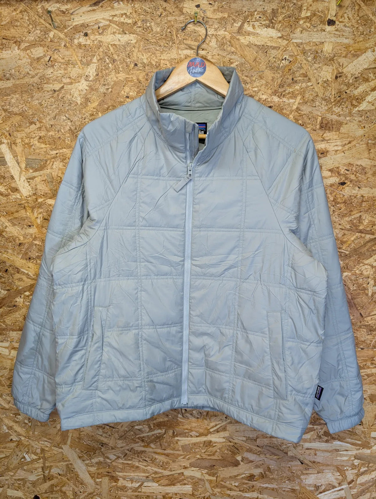 Patagonia Lost Canyon Jacket Womens Small Light Grey Quilted Puffer Padded