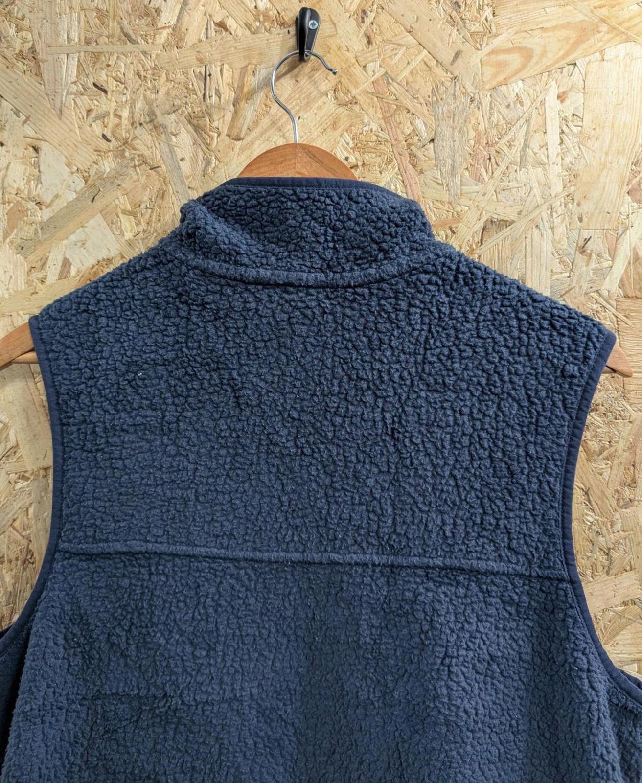 Patagonia Deep Pile Retro Fleece Vest Large Women Navy Blue Full Zip Bodywarmer