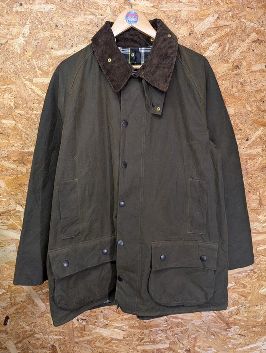 Vintage Barbour Moorland Wax Jacket Men XXL C46 117Cm A50 Green Cord England 90s