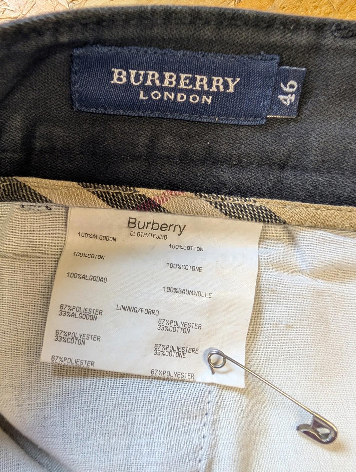 Burberry Trousers UK 14 W32 L29 London Womens Cotton Blend Black Baggy Fit Chino