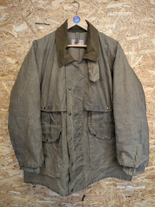 Filson Tin Cloth Packer 2XL Men Jacket Waxed Cotton Field Coat Brown Double USA