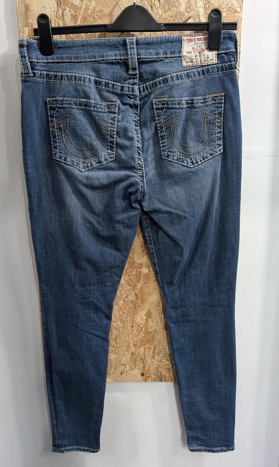 True Religion Jeans W31 L29 Women High Rise Super Skinny Navy Blue Jennie Curvy