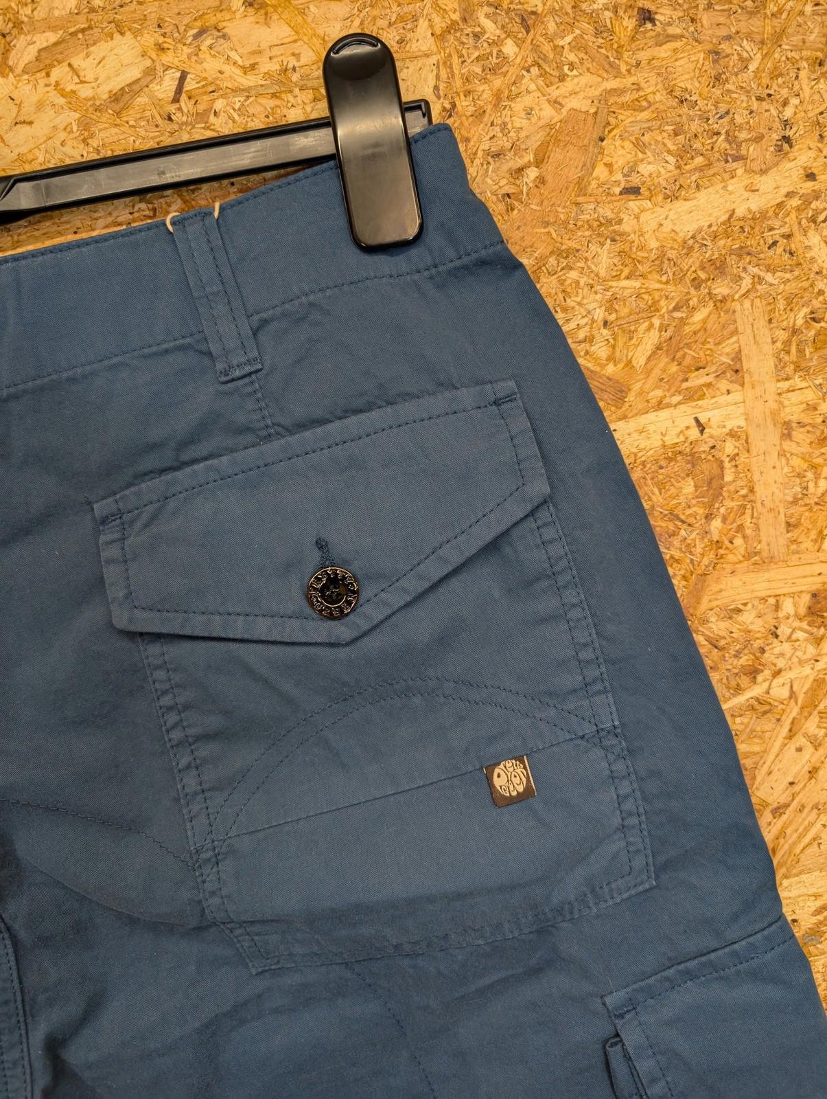 Pretty Green Cargo Shorts W32 Men Drawstring Hem Teal Blue Casual PG Gallagher