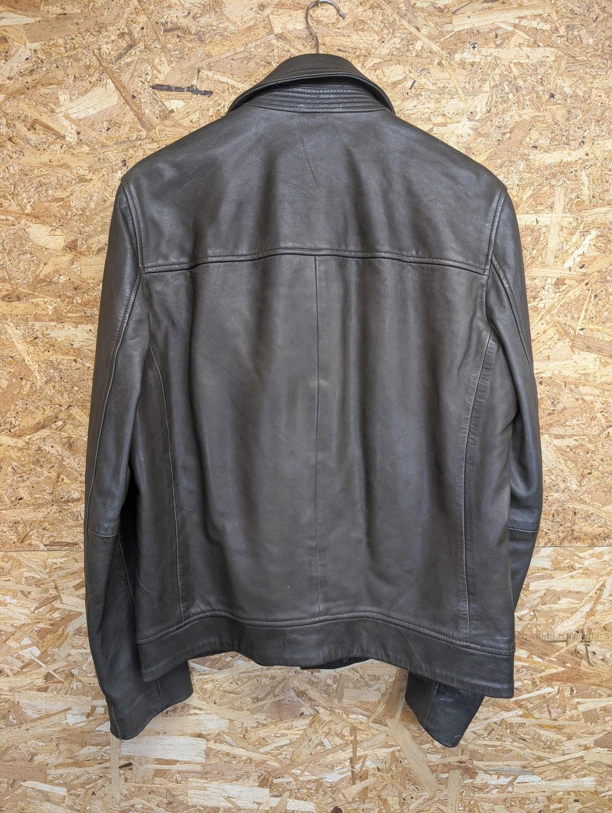 AllSaints Leather Biker Jacket Medium Men Brown Biker Cafe Racer Rockabilly Zips