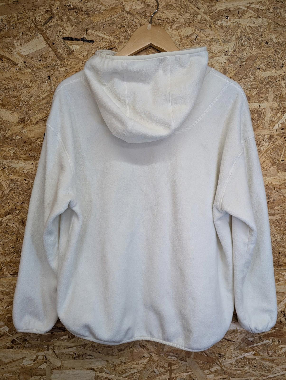 Barbour International Hoodie Size UK 10 Women Pullover Fleece Ivory Cream White