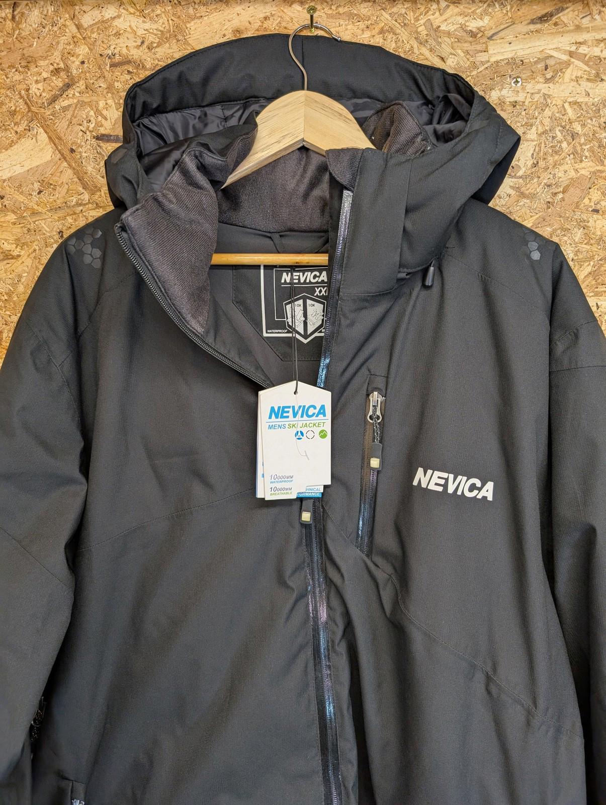 Nevica Ski Jacket Men XXL Waterproof Breathable Black Insulated Winter Snowboard