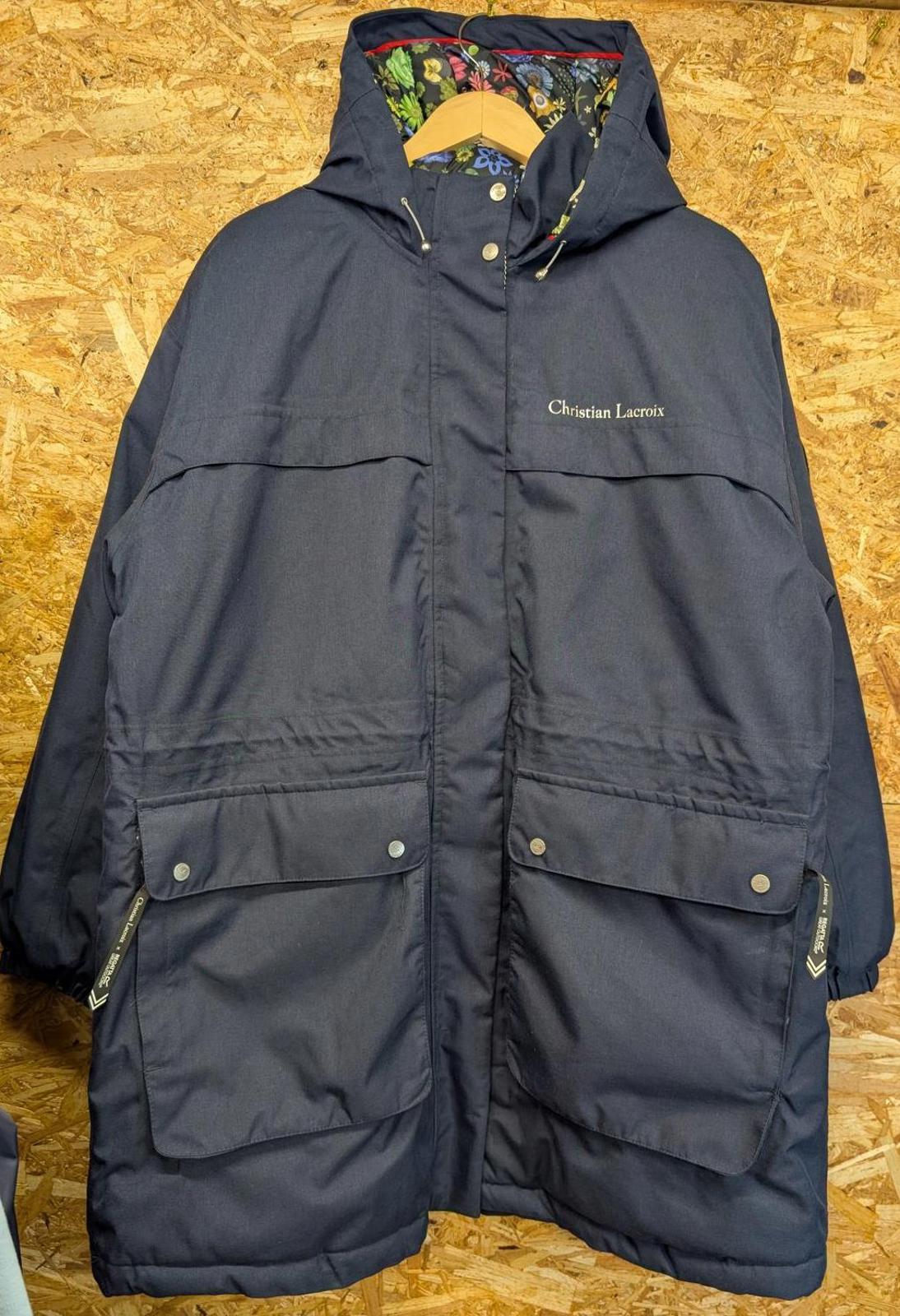 Christian Lacroix x Regatta Parka Jacket Size 16 Women Winter Coat Navy Blue