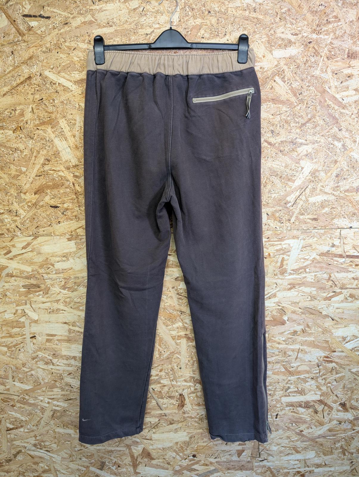 Nike Joggers Large Chocolate Brown Beige Vintage 90s Streetwear Zip Sides Y2K