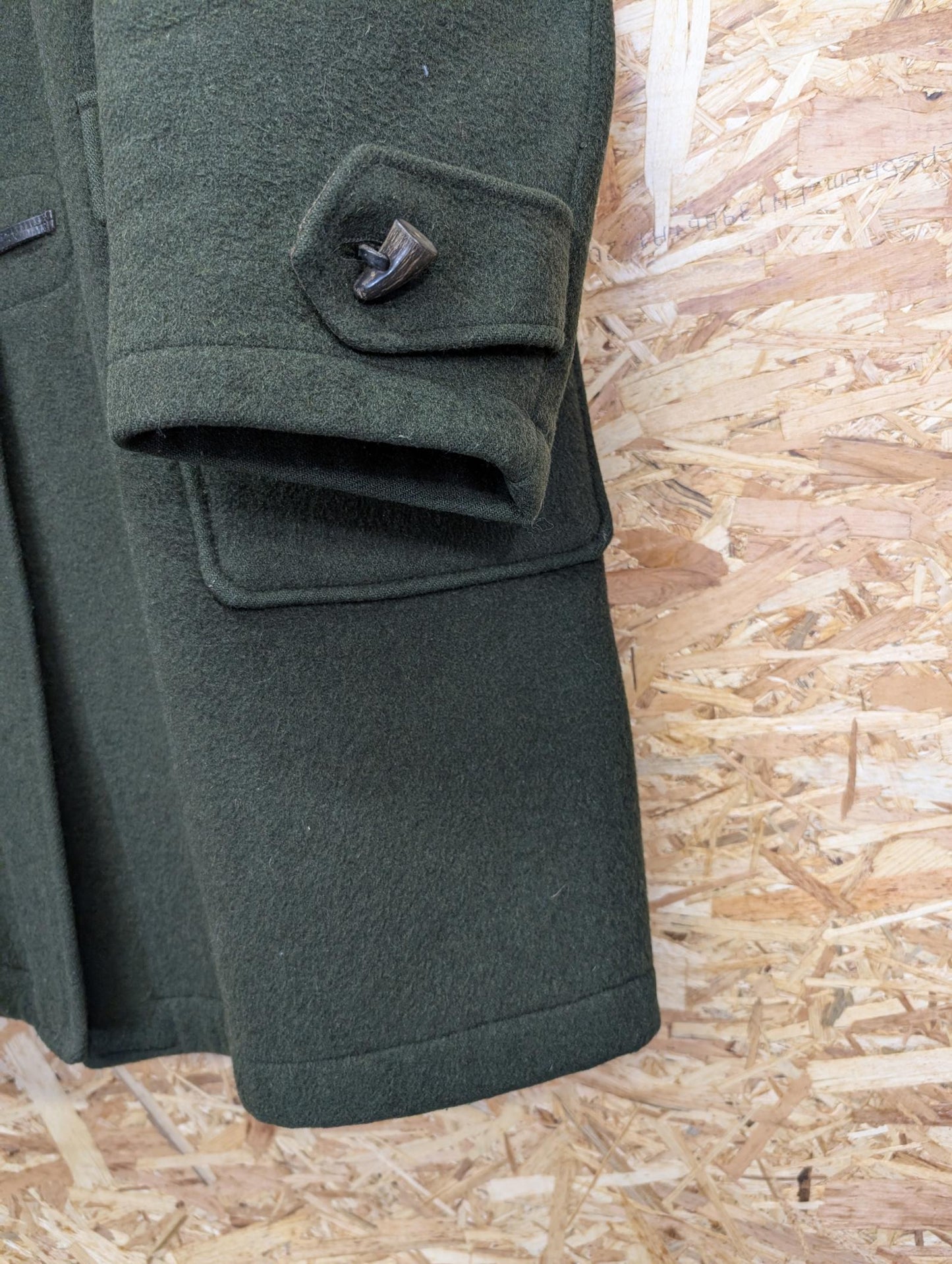 Vintage 50s Gloverall Duffle Coat Wool Heavy Bottle Green Made England 16 Medium