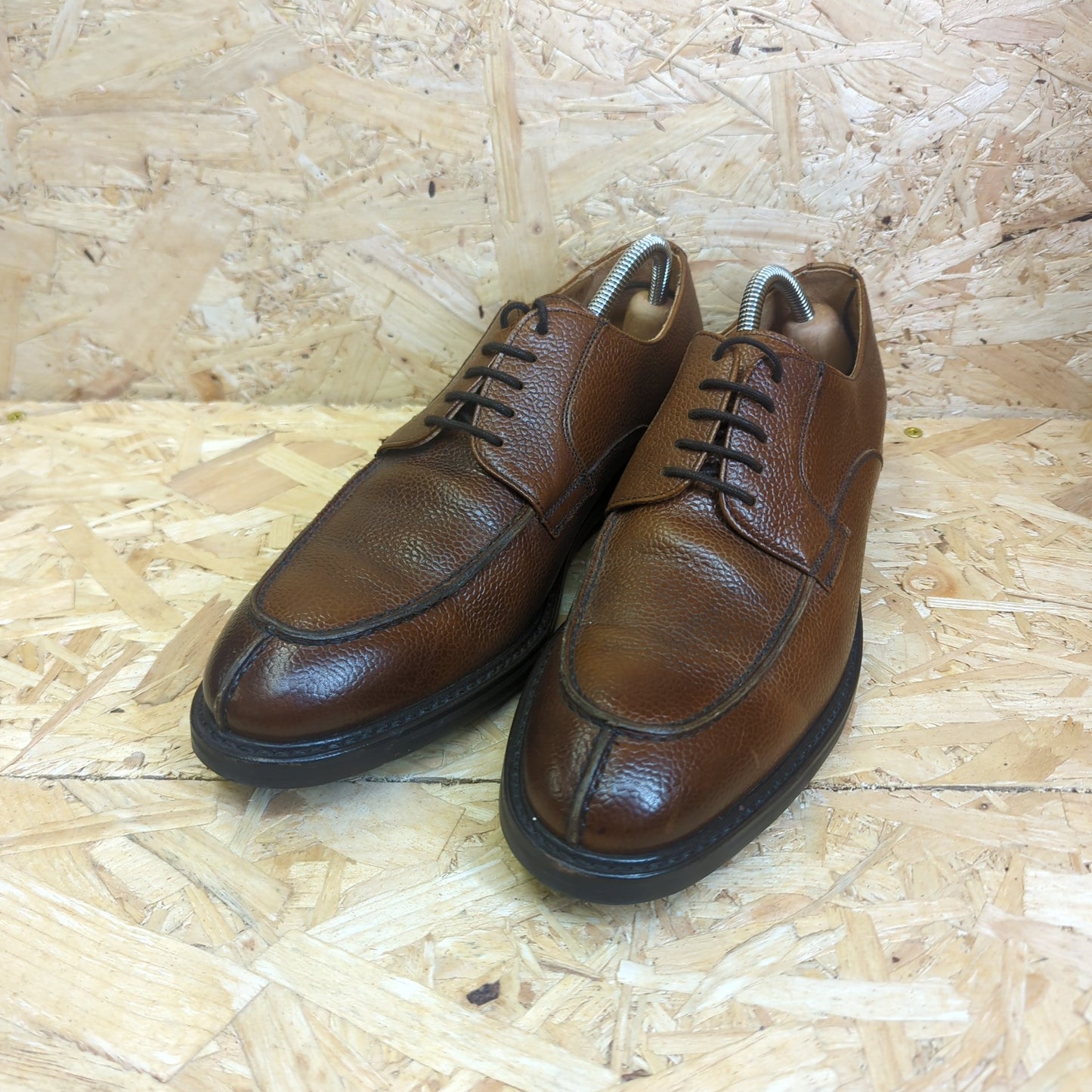 Herring Tiverton Split-Toe Derby Shoes Full Grain Dainite Sole Size 8 UK EUR 42