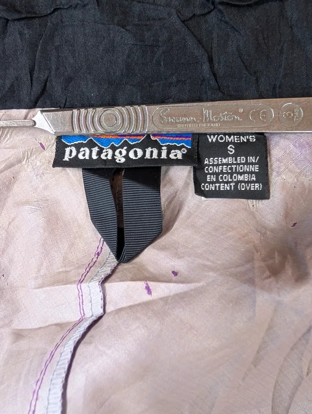 Vintage Patagonia Windbreaker Jacket Women Small Purple Ripstop Waterproof Trail