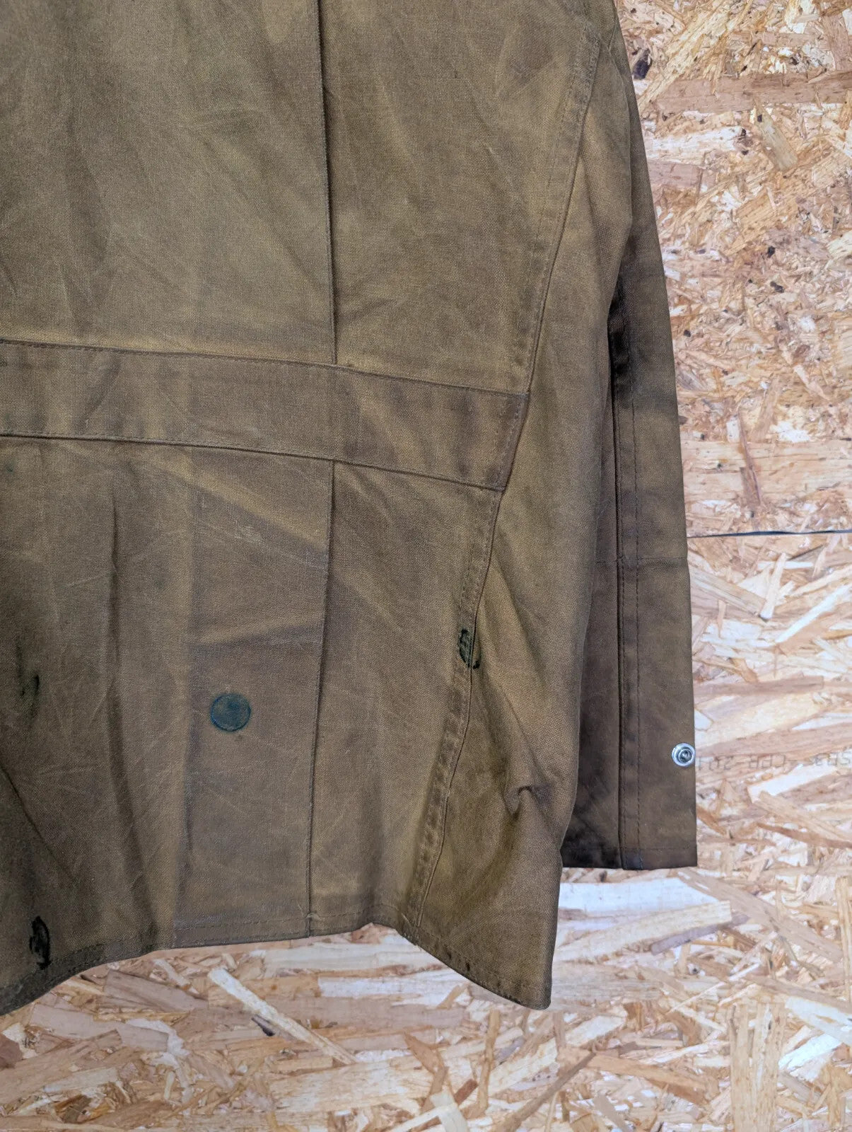 Filson Tin Cloth Waterfowl Upland Coat Mens Large Duck Brown USA Style 635 Wool