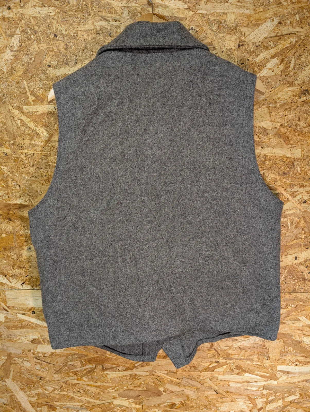 Filson Western Vest Mens Large Heather Grey Mackinaw Wool USA Made Collared