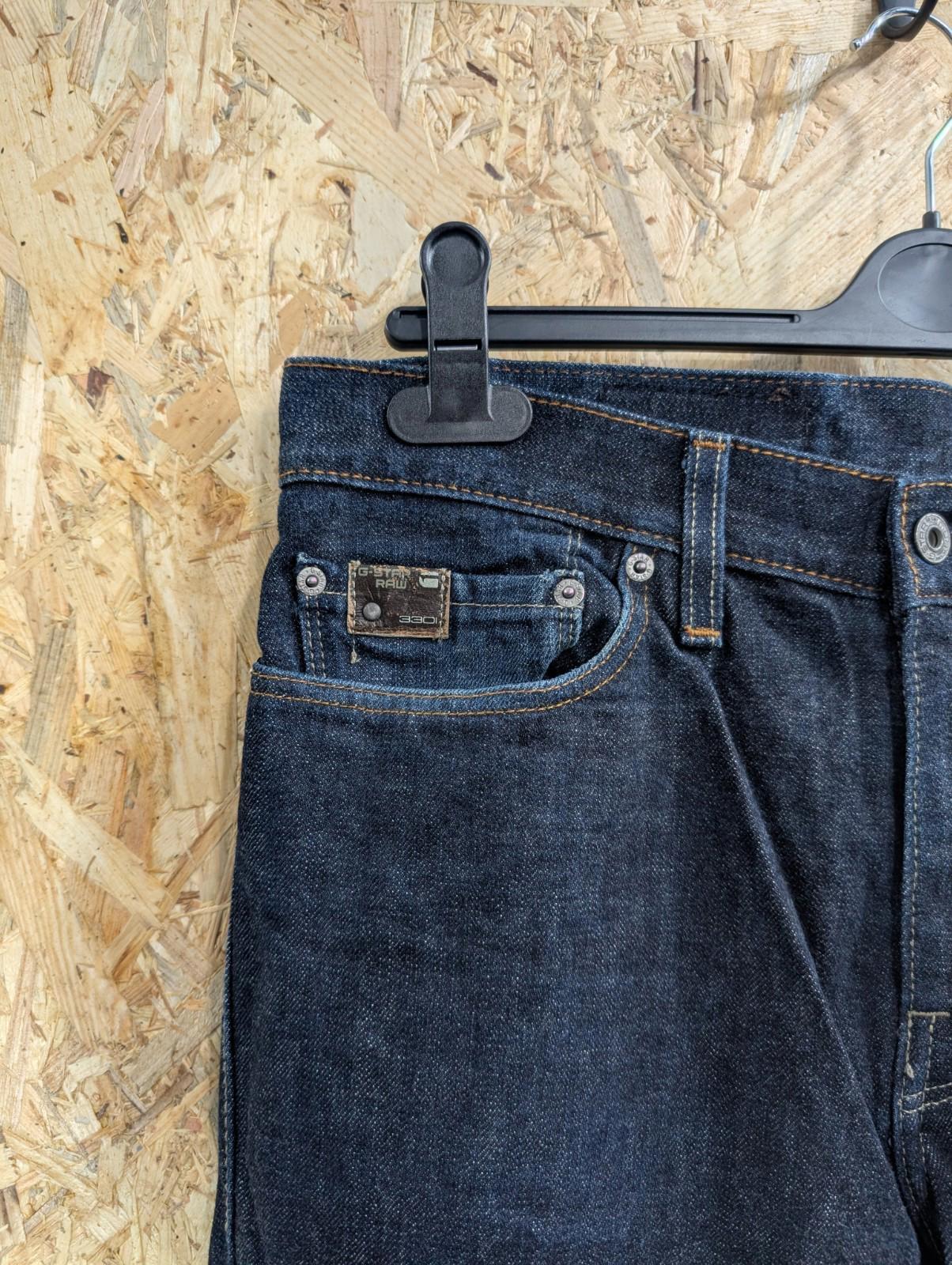 G-Star Jeans W34 L34 Navy Blue Denim Classic Straight Leg Neppy Button Fly