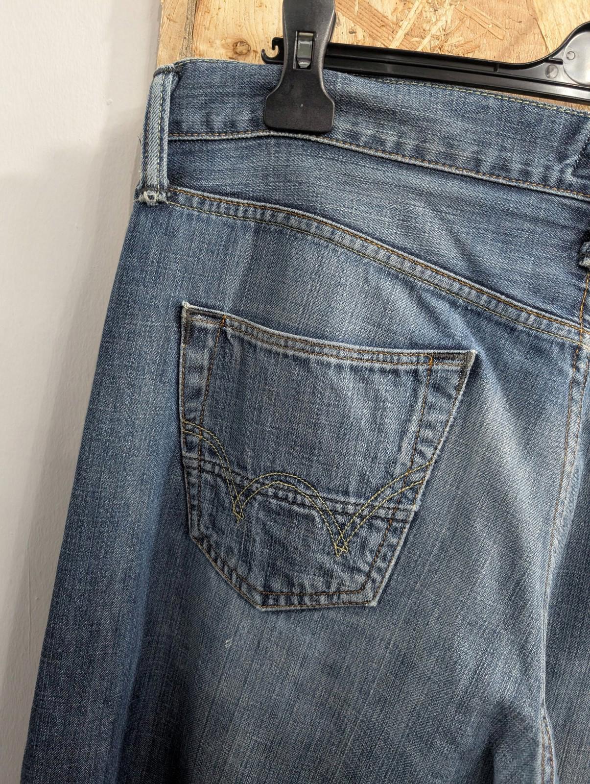 Edwin Jeans W34 L32 Men ED-67 Distressed Blue Denim Regular Fit Straight Leg
