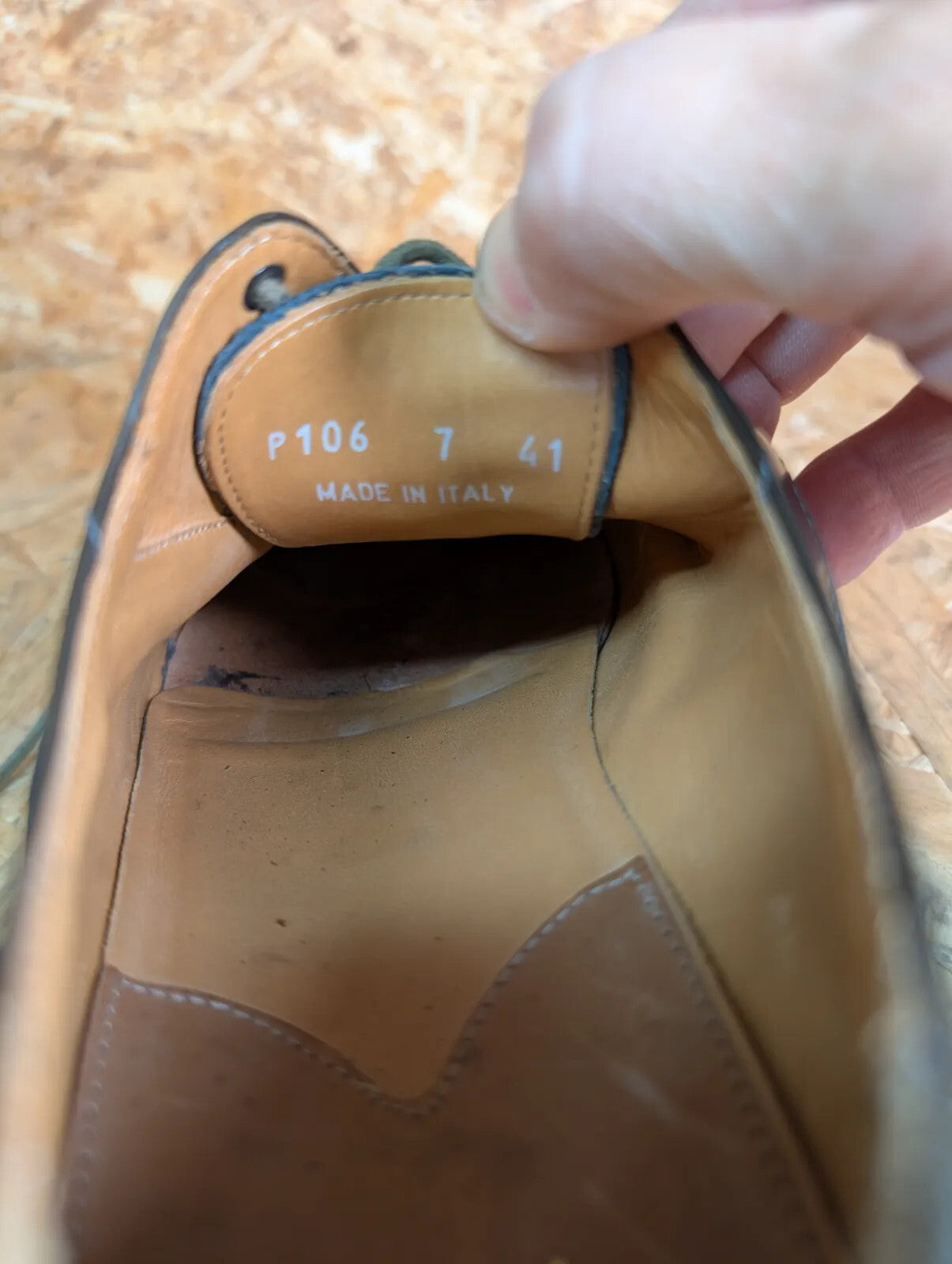 Paul Smith Derby Shoes Mens UK7 Brown Leather Brogue Chunky Sole Lace P106 Italy