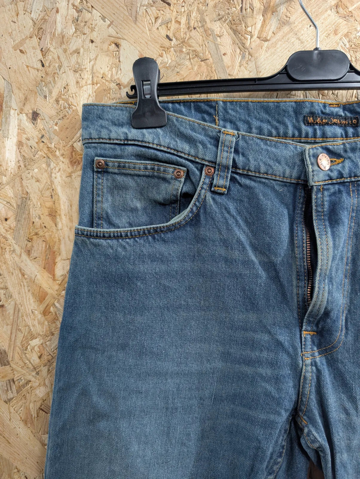 Nudie Jeans Lean Dean Mens W36 L32 Blue Denim Lean Dean