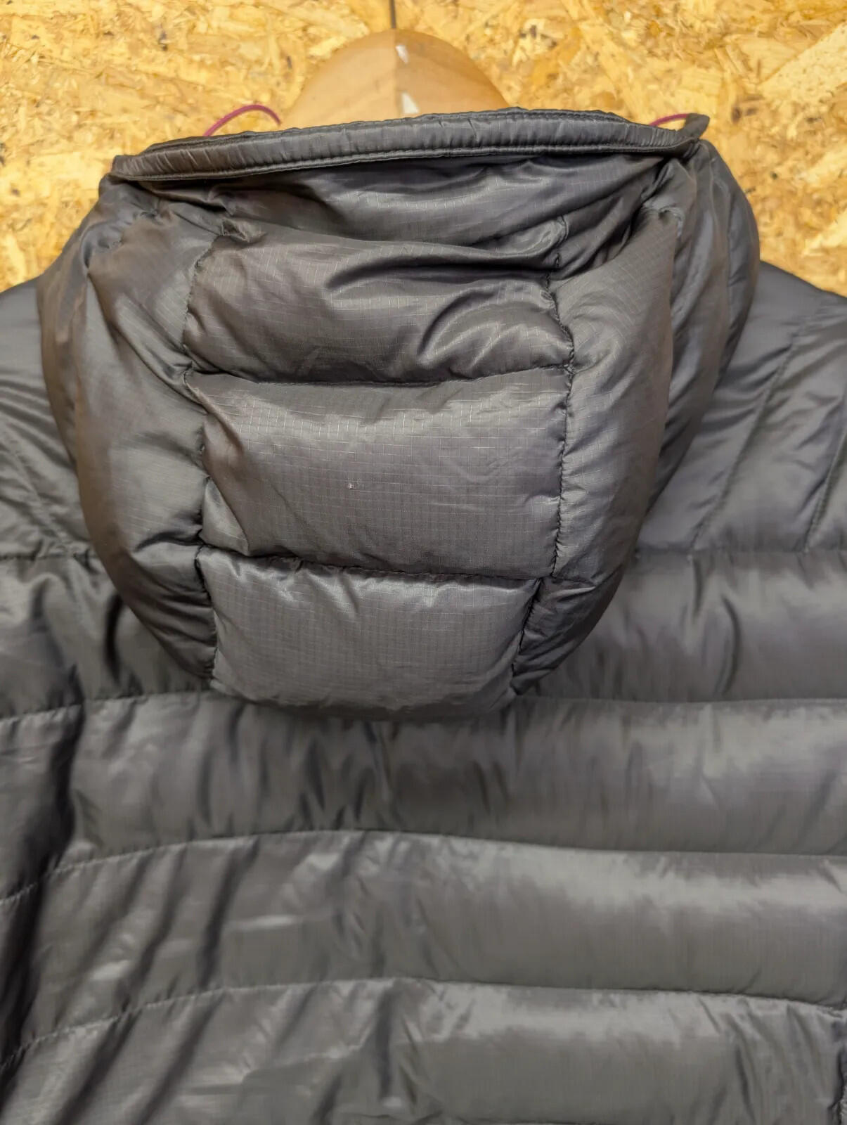 Rab Electron Puffer Jacket Womens Size 14 Charcoal Nikwax Hydrophobic Down Hood