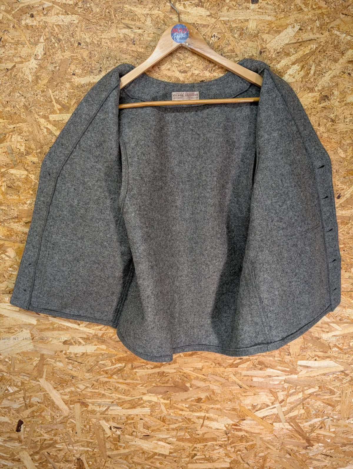 Filson Mackinaw Wool Vest Small Heather Grey Body Warmer USA USA Made Heritage