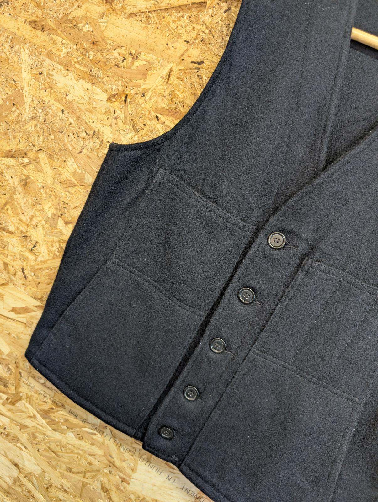Filson Medium 40 Mackinaw Vest Navy Blue Wool Waistcoat Gilet Body Warmer