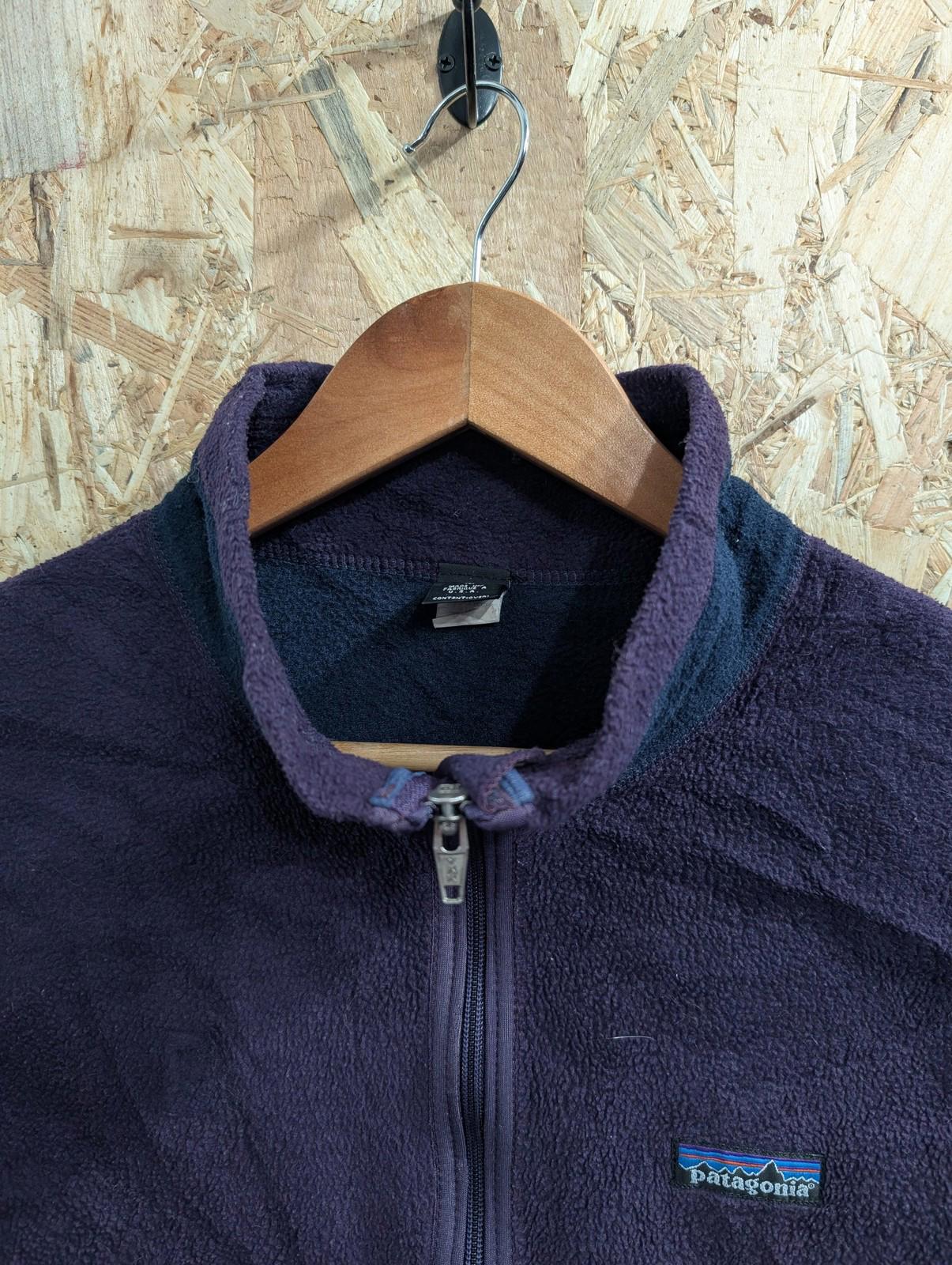 Patagonia Fleece Vest Medium Women Sleeveless Full Zip Purple Gilet Hiking 90s