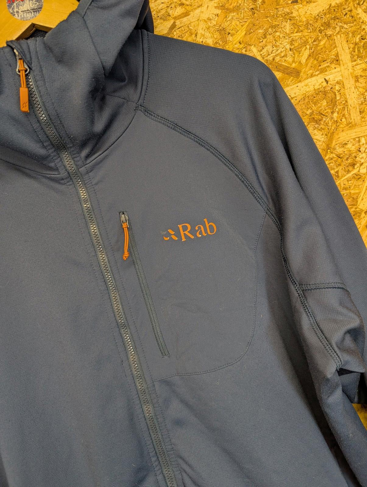 Rab Superflux Hoody Jacket XL Men Thermic Fleece Outdoor Track Navy Blue Zip