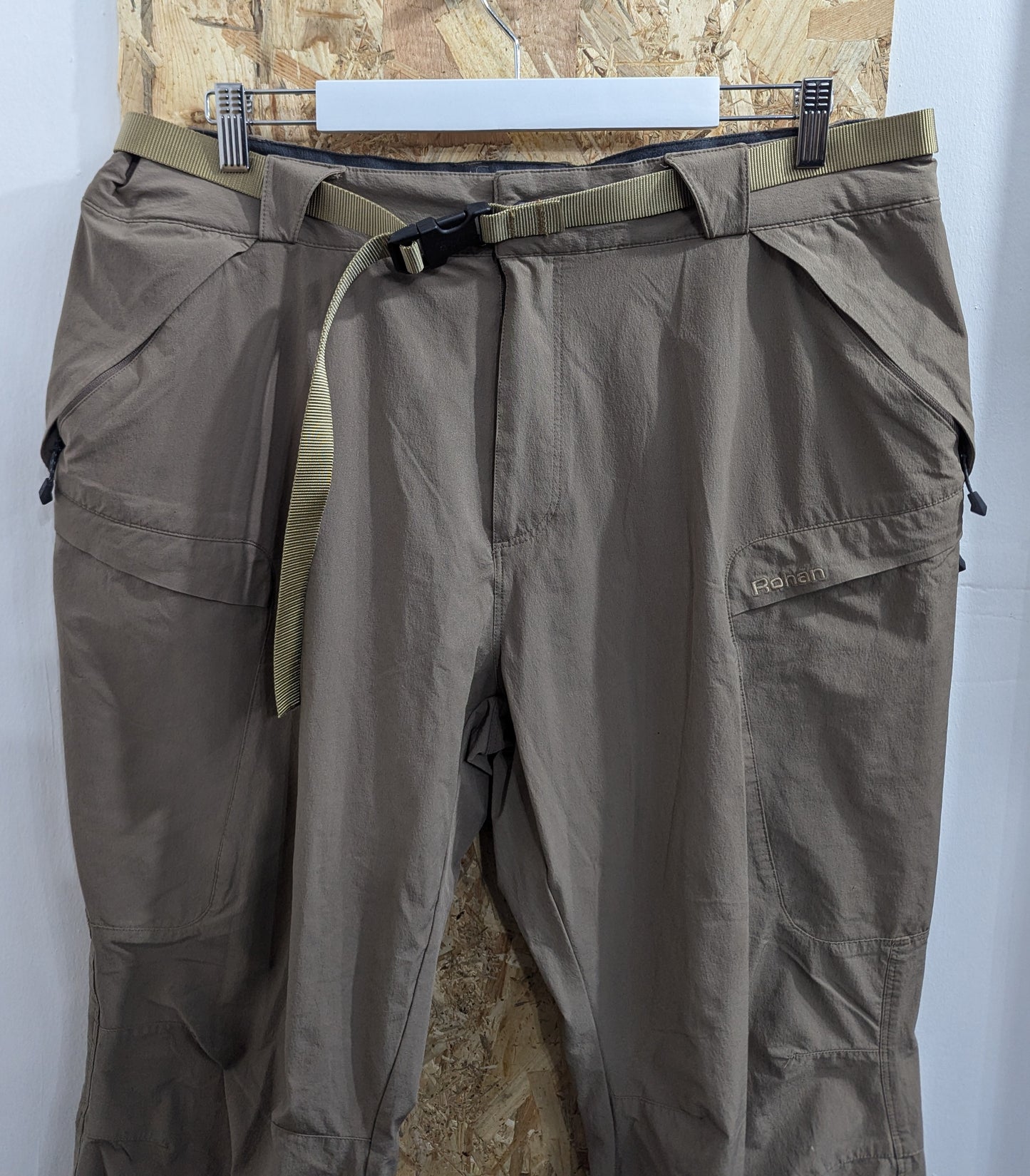 Rohan Trailblazers Stretch Beige Trousers Insect Shield Walking Hiking W38 L32