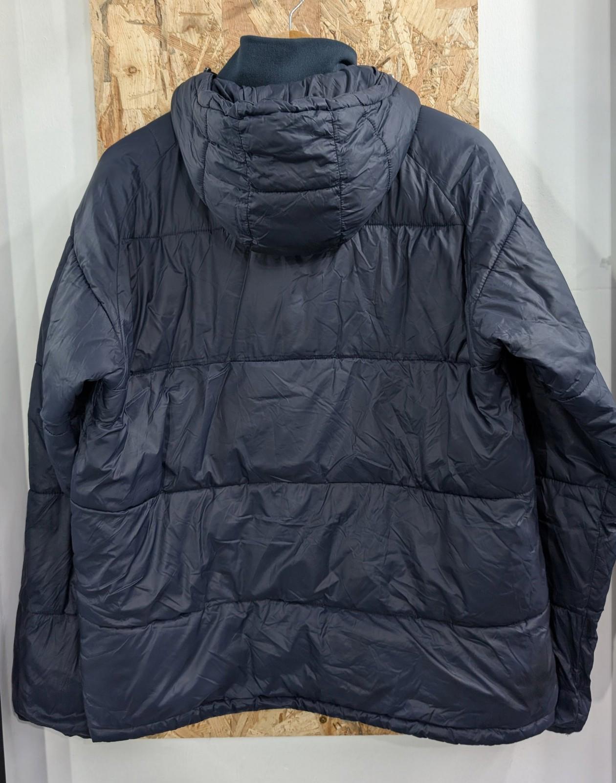Barbour International Busa Down Jacket Medium Men Quilted Hood Navy Blue Puffer