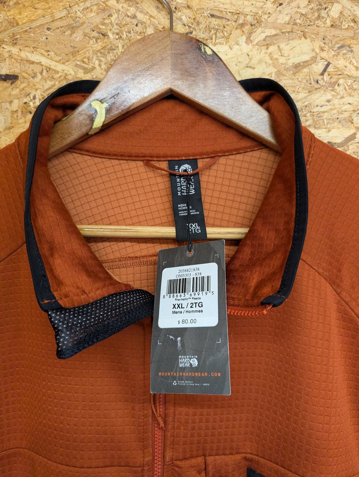 Mountain Hard Wear Jacket XXL Men Thermal Warm Orange Outdoor Hiking Walking