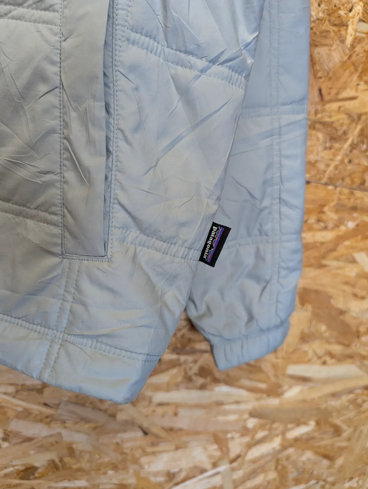 Patagonia Lost Canyon Jacket Womens Small Light Grey Quilted Puffer Padded