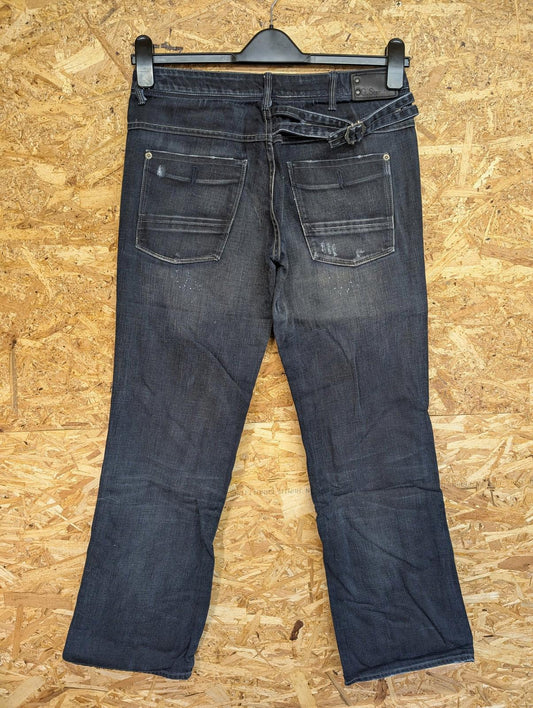 G-Star Raw Medin Jeans W27 L32 Women Straight Fit Navy Blue Loose Fit Denim