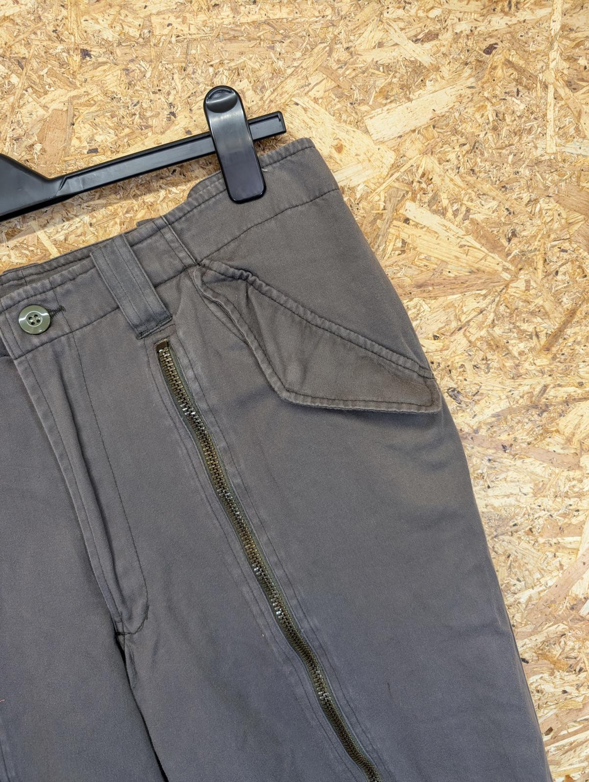 All Saints Baggy Zip Trousers W34 L31 Bondage Khaki Green Army Relaxed Y2K