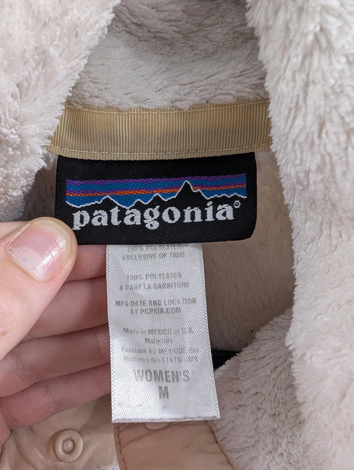 Patagonia Re-Tool Fleece Medium Women Pullover Jumper 1/4 Ivory White Snap Gorp