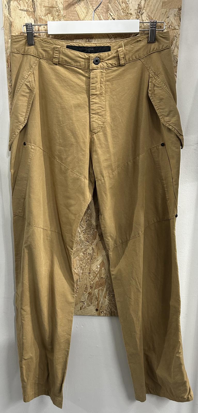 Griffin Studio Cargo Pants W32 L34 Tan Brown Trousers Baggies Skate