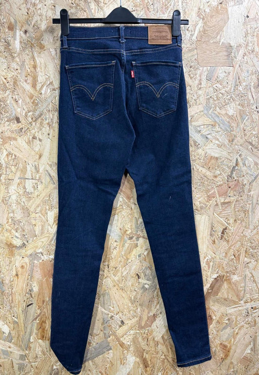 Levis Mile High Super Skinny Jeans Women W30 L30 Dark Navy Blue Premium Big E