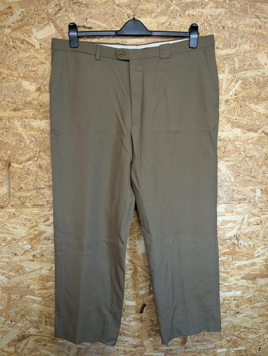 Burberry Brumby Trousers Mens W38 Button Fly Beige Oatmeal Cotton Blend Vintage