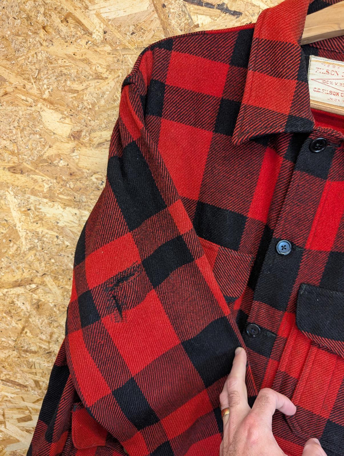 Filson Mackinaw Wool Union Cruiser Mens Large Jacket Made USA Vintage 50s