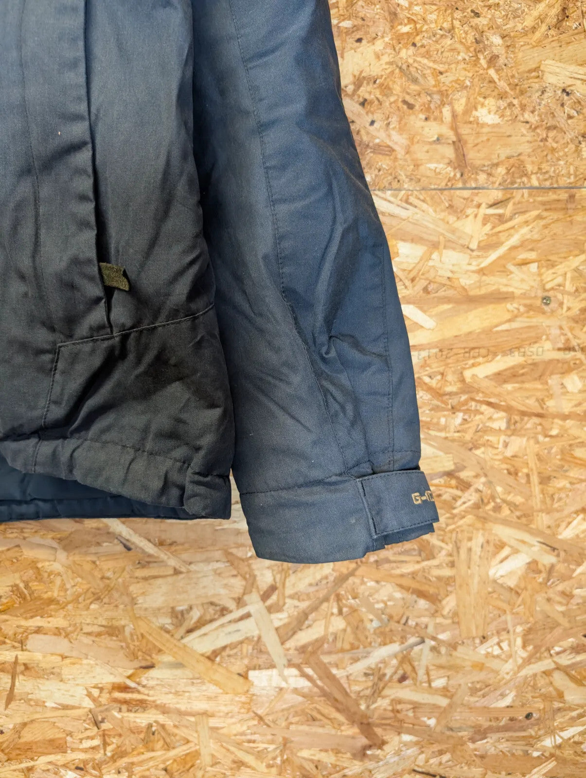 Fjallraven G1000 Singi Loft Jacket Medium Navy Greenland Wax Hood Fleece Lined