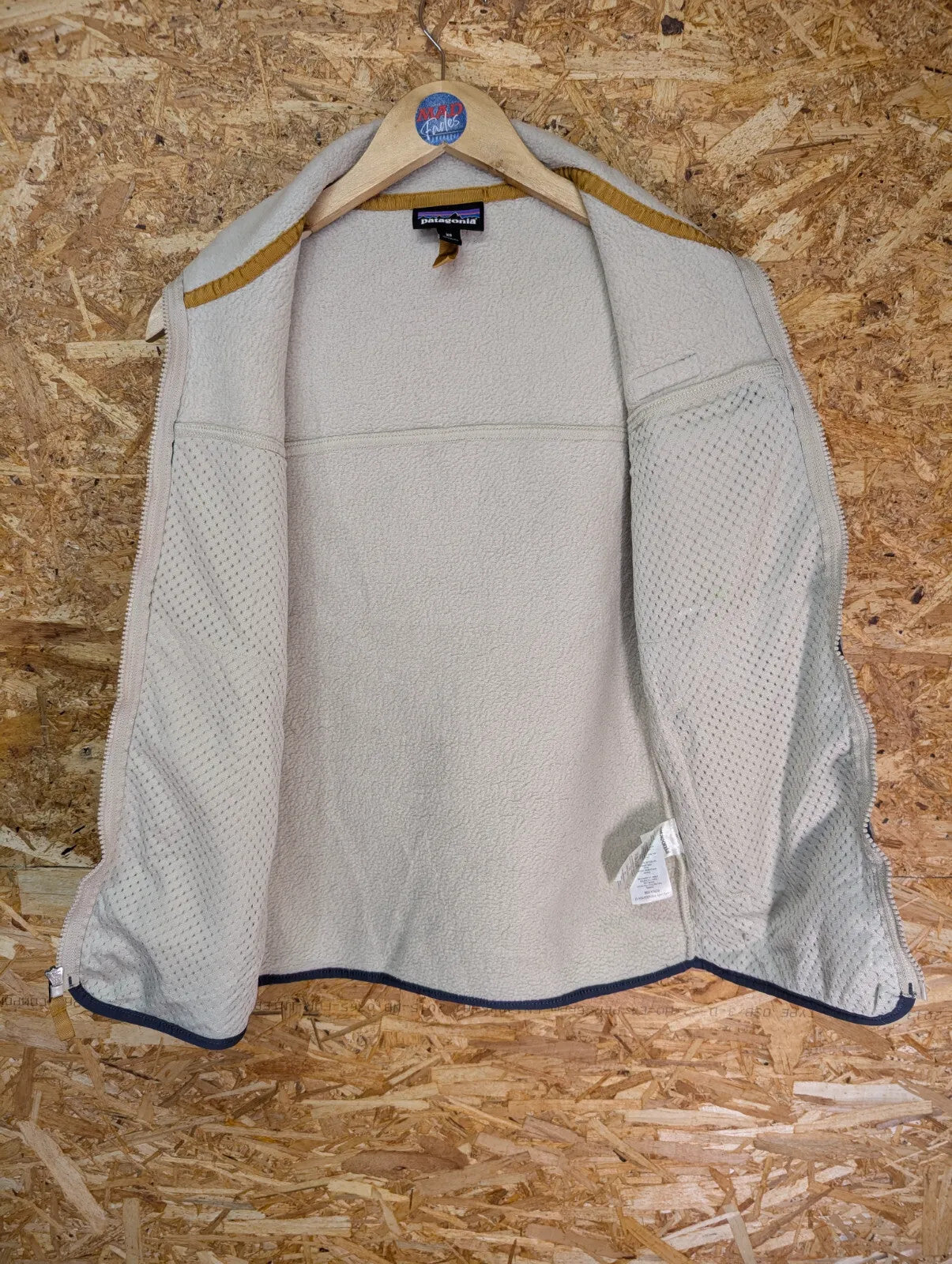Patagonia Oatmeal Retro-X Pile Fleece Womens XS Vest Zip Cream Gilet Bodywarmer