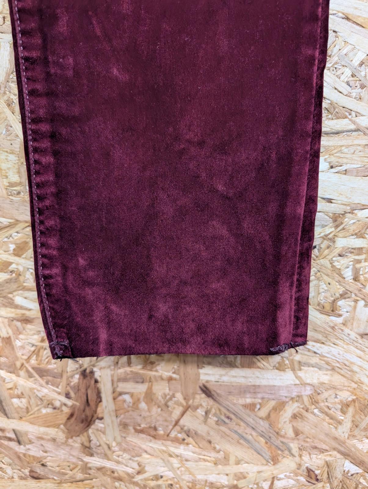 We The Free People Womens Trousers W30 L28 Size Corduroy Velvet Burgundy Red