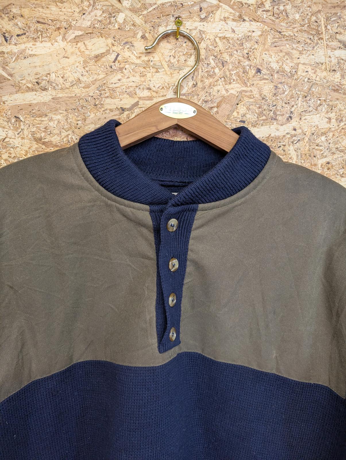 Filson Guide Jumper Mens XL Navy Blue Wool Tin Cloth Sweater Style 710 USA Made