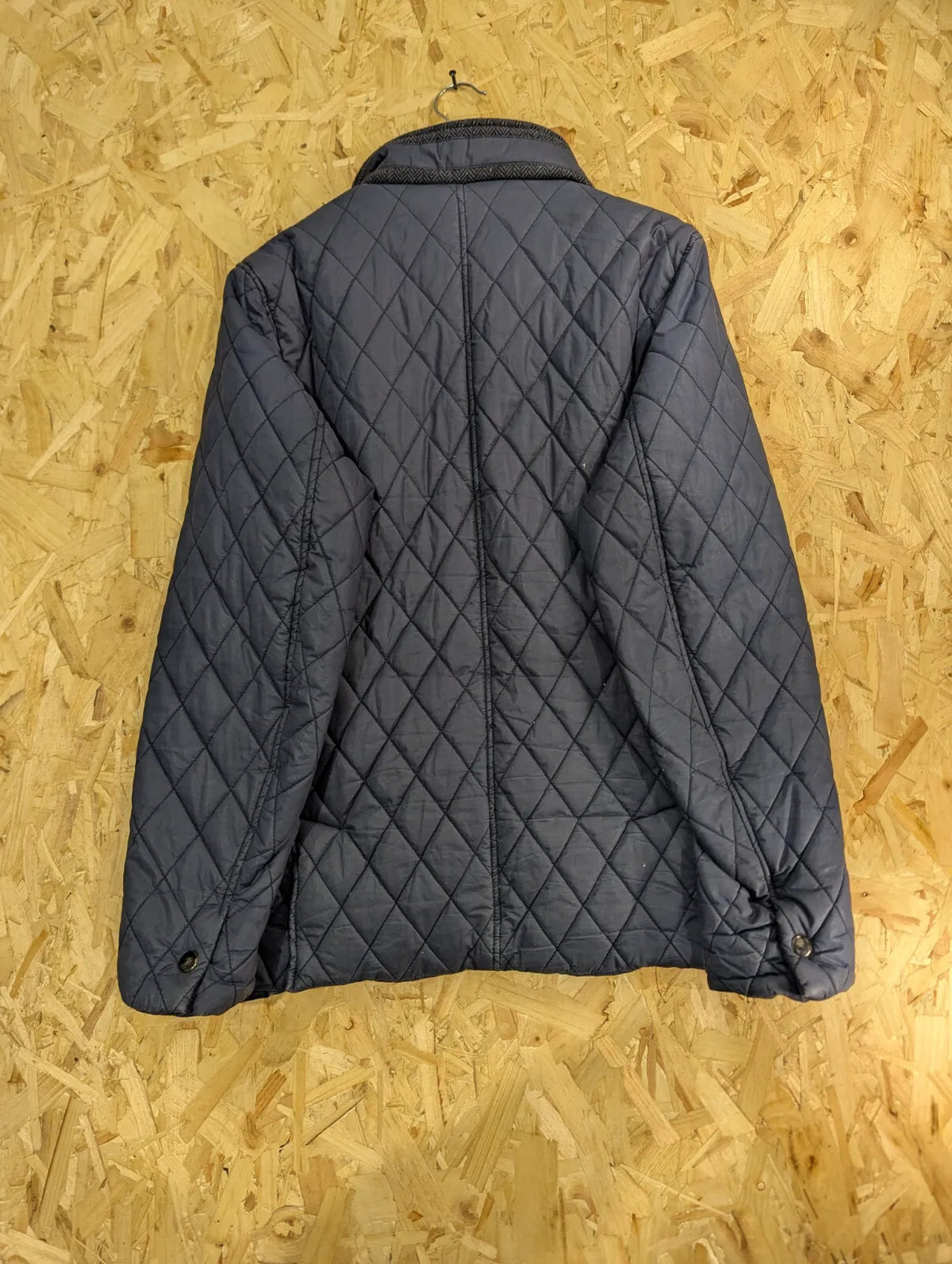 Ted Baker Quilted Jacket Mens Size 5 XL Navy Blue Diamond Padded Insulated