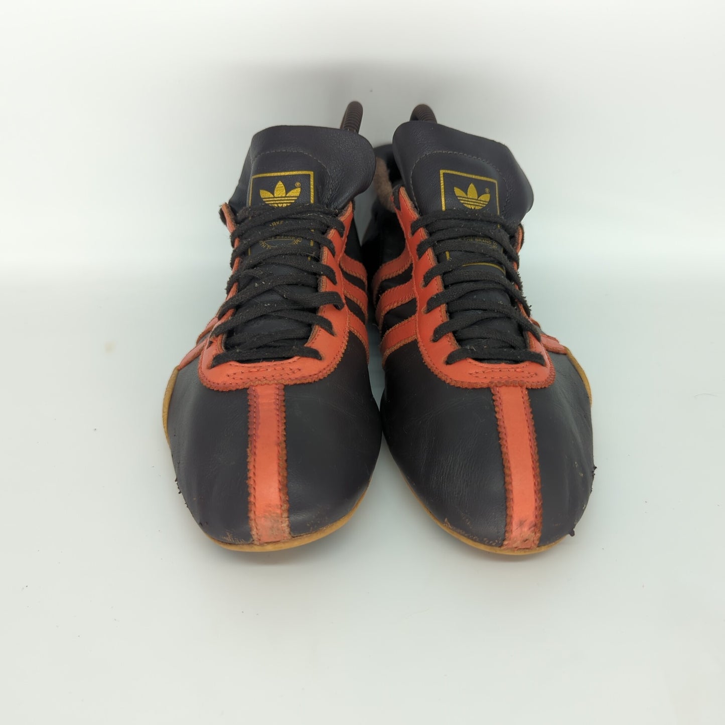 Adidas Melbourne Brown Orange Leather Casuals Trainers Rare 2004 UK 7 Eur 41