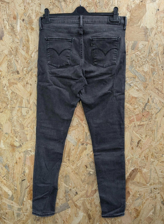 Levis 720 High Rise Super Skinny Jeans Size 8 W31 L30 Women Black Stretch Slim