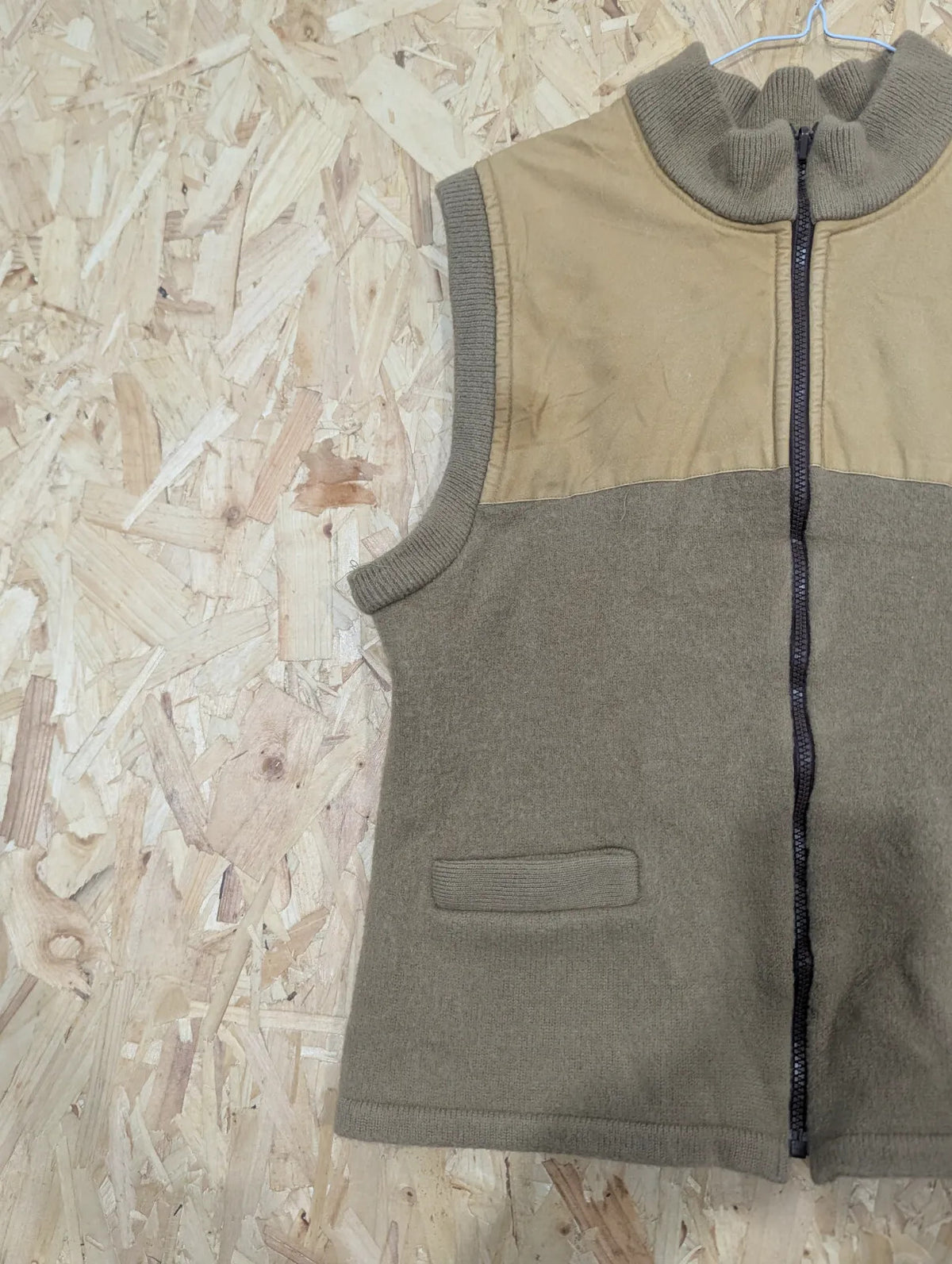 Filson 705 Vest Mens Large Beige Tan Wool Tin Cloth Cotton Full Zip USA Made